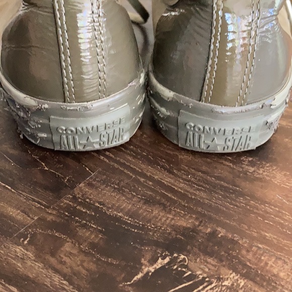 Converse All Star Leather Army Green Size Men’s 6 Women’s 8 - Picture 8 of 9